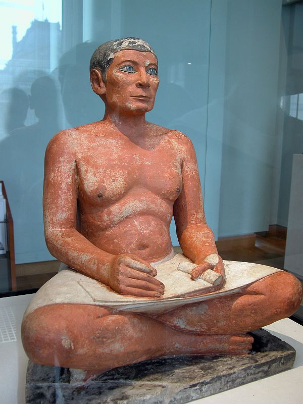 Paris Louvre Antiquities Egypt 2620-2350 BC Seated Scribe 1 